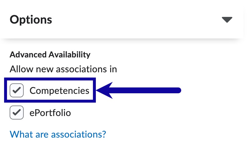 Verify Competencies is selected.