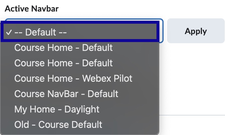 Setting the Active Navbar to default.