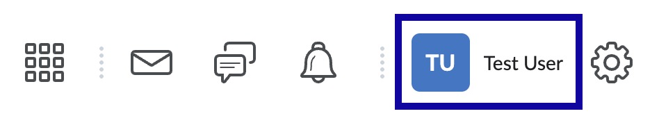 Screenshot indicating the Personal Menu