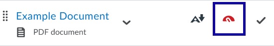 Indicator icon highlighted
