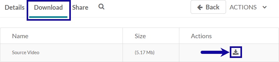 From the Download table in the Actions column, select the Download icon.