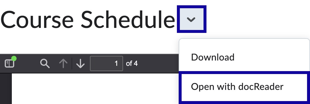 Select Open with docReader.