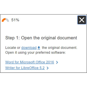 Open the original document popup