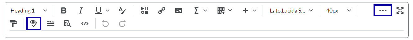 Select the More Actions icon and then select the Check Accessibility icon to review the HTML content for accessibility compliance.