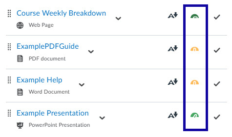 Indicators shown with files types.