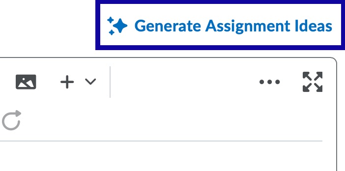 Generate Assignment Ideas within a D2L Assignment