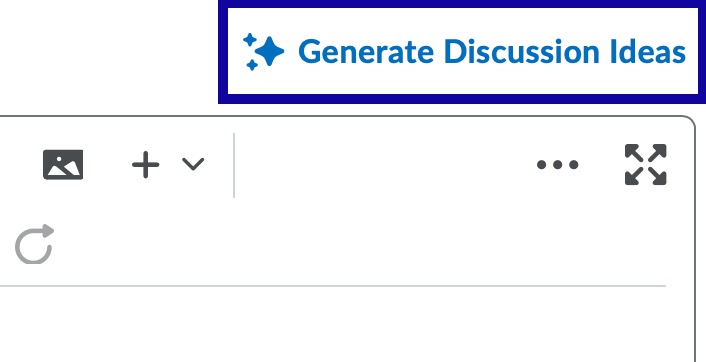 Generate Discussion Ideas link highlighted