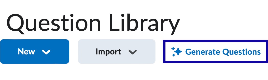 Select the Generate Questions option