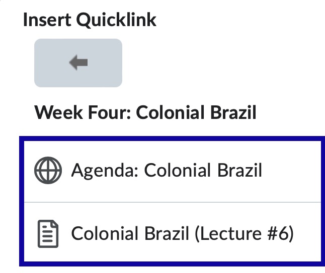 Select from available content