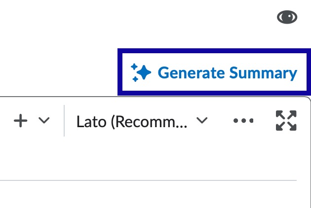 Select Generate Summary