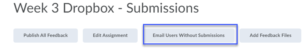 Email Users Without Submissions button highlighted.