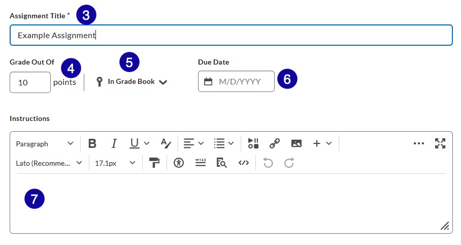 Assignment Instructions example