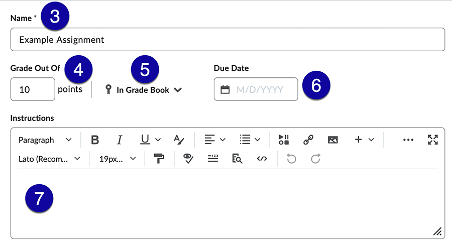 Assignment Instructions example