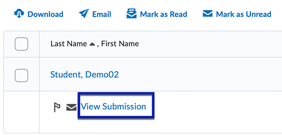 student submission to open the file example