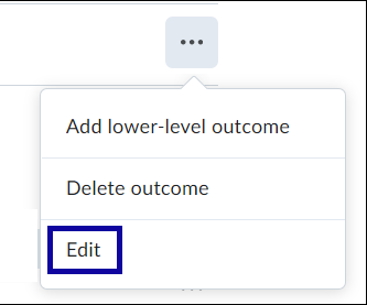 Edit highlighted in dropdown