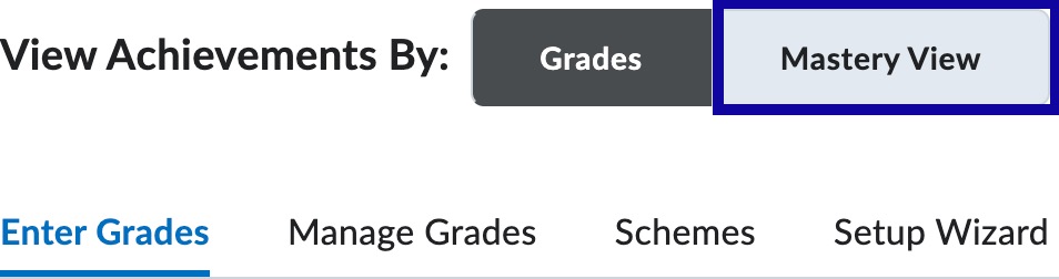 Mastery View button