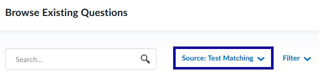 Source: test matching button highlighted