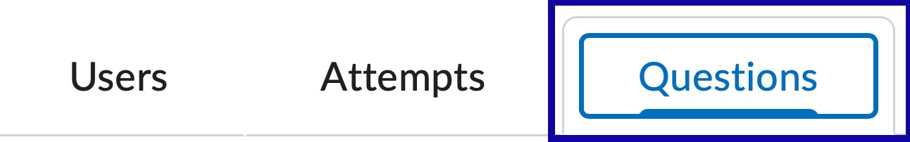 The Questions tab