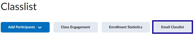 Email classlist highlighted