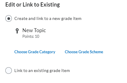 Create and link to Existing selected in dropdown list