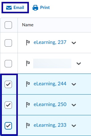 Select checkbox email example