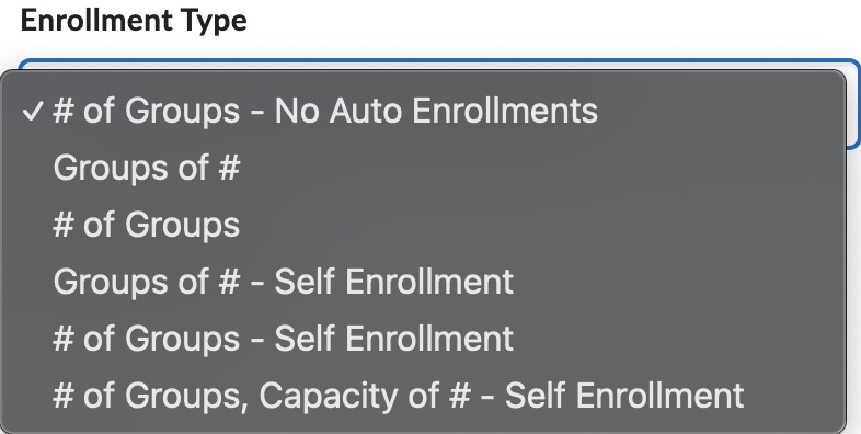 Number of Groups selected in dropdown list
