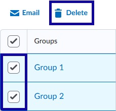 Select Delete.