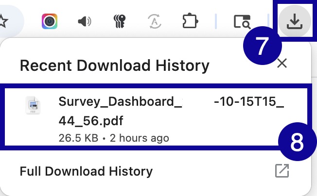 Download exported file