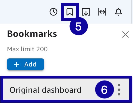 Bookmark to original dashboard