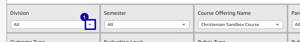 Filter options within Analytics