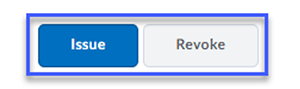 Select the Issue or Revoke button.