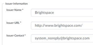 Default Issuer information.