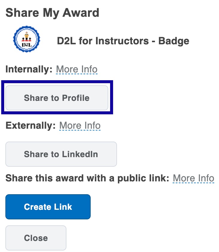 share to profile