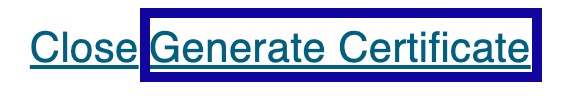generate certificate