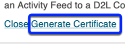 generate certificate