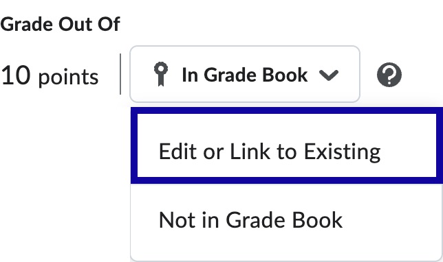 Select Edit or Link to Existing