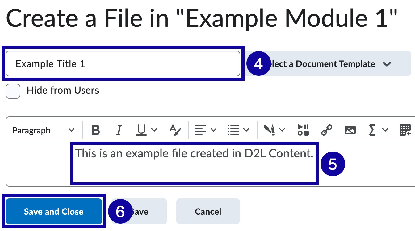 Create a file screen