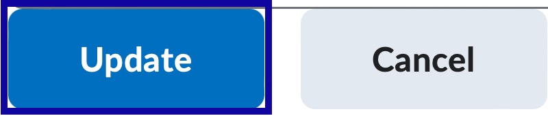 The Update button for Course Information