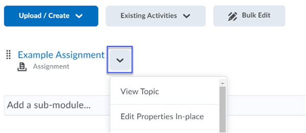 Select the drop-down menu for the Content Topic.