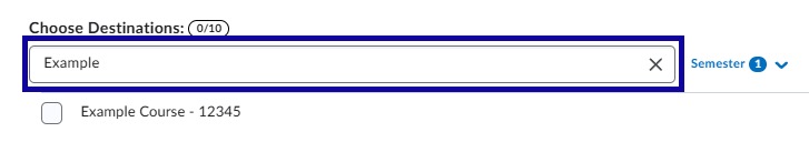 select a course