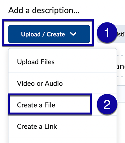 create a file