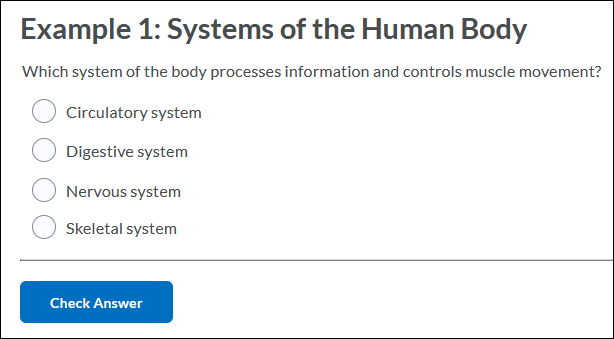 Multiple choice with text options