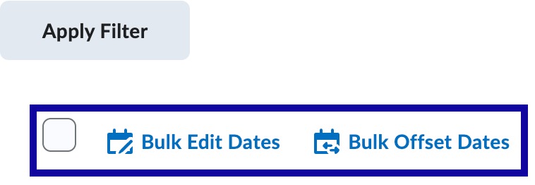 Bulk edit dates or bulk offset dates highlighted