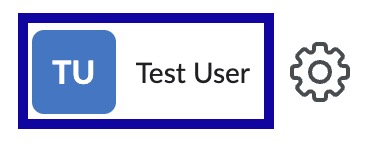 Selecting your user profile will expand a drop-down menu.