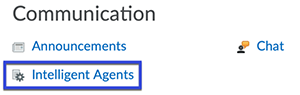 Select the Intelligent Agents option.