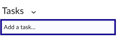 Under the Tasks option, select Add a Task.