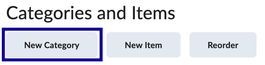New Category button highlighted.