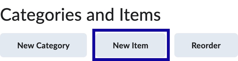 New Item button location highlighted.
