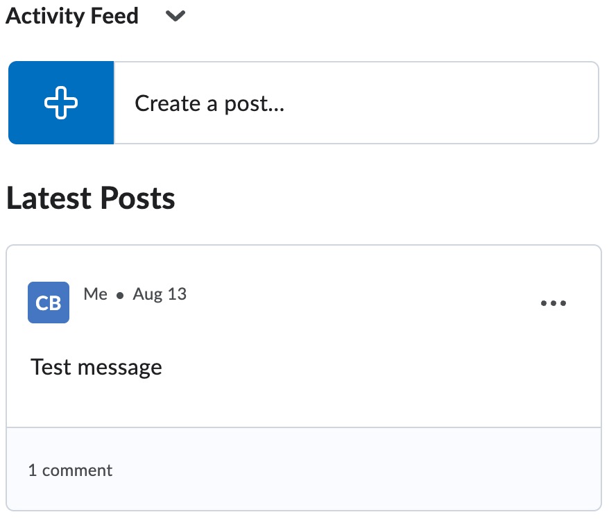 Activity Feed Widget