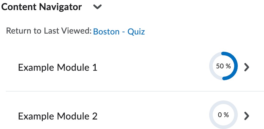 Content Navigation Widget
